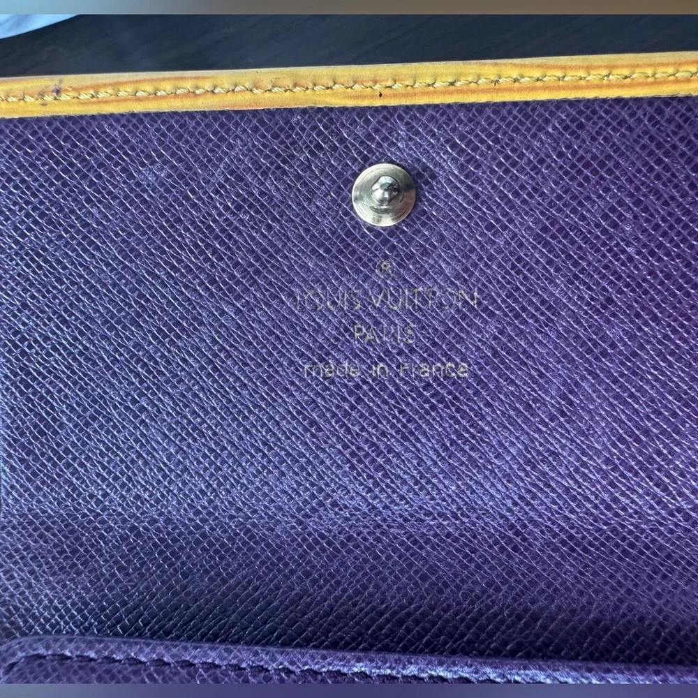 Louis Vuitton Vintage Epi Wallet – Jaune Yellow w/ Purple Interior